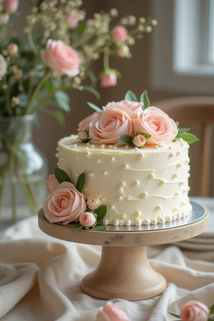 White Rose Cake