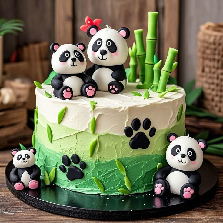 Panda Forest Celebration Cake