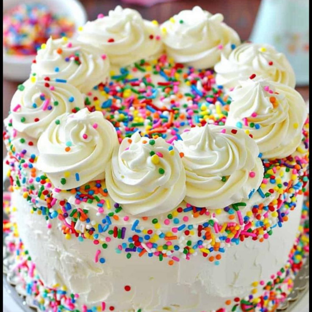 Rainbow mud cake