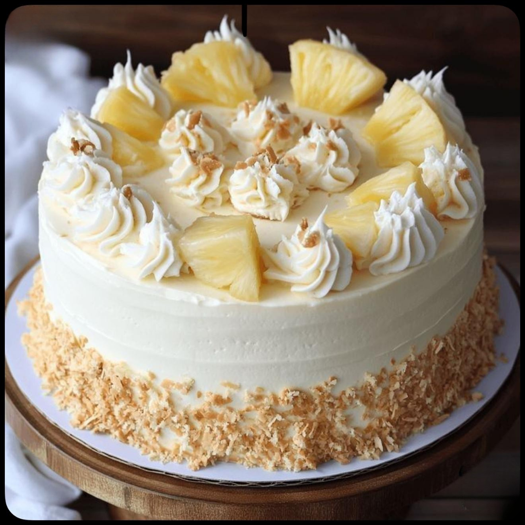 Pineapple sponge cake