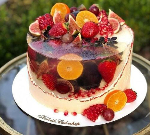 Fruit Encased Gelatin Cake