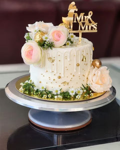 Mr & Mrs Floral Cake