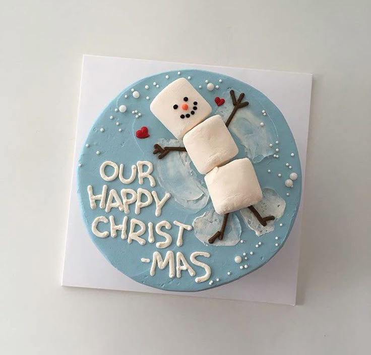 Snow Angel Marshmallow Cake