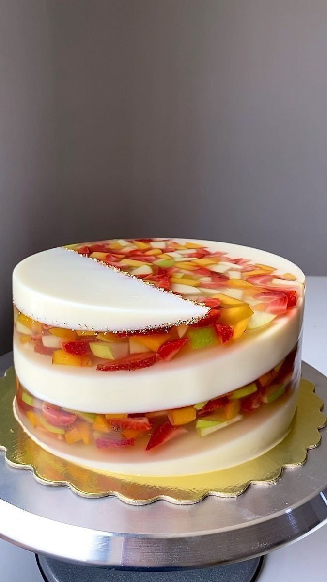 Layered Fruit Jelly Cake