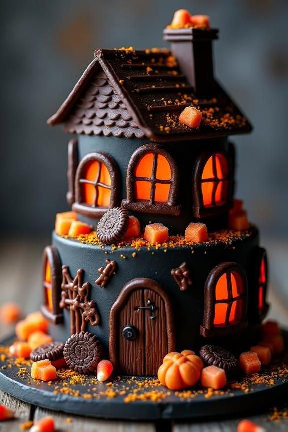 Haunted House Candy Cake